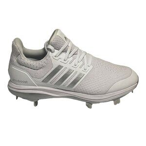 adidas Ultra Boost DNA 5.0 Baseball Cleat White Silver Men's Size 7 ID9622